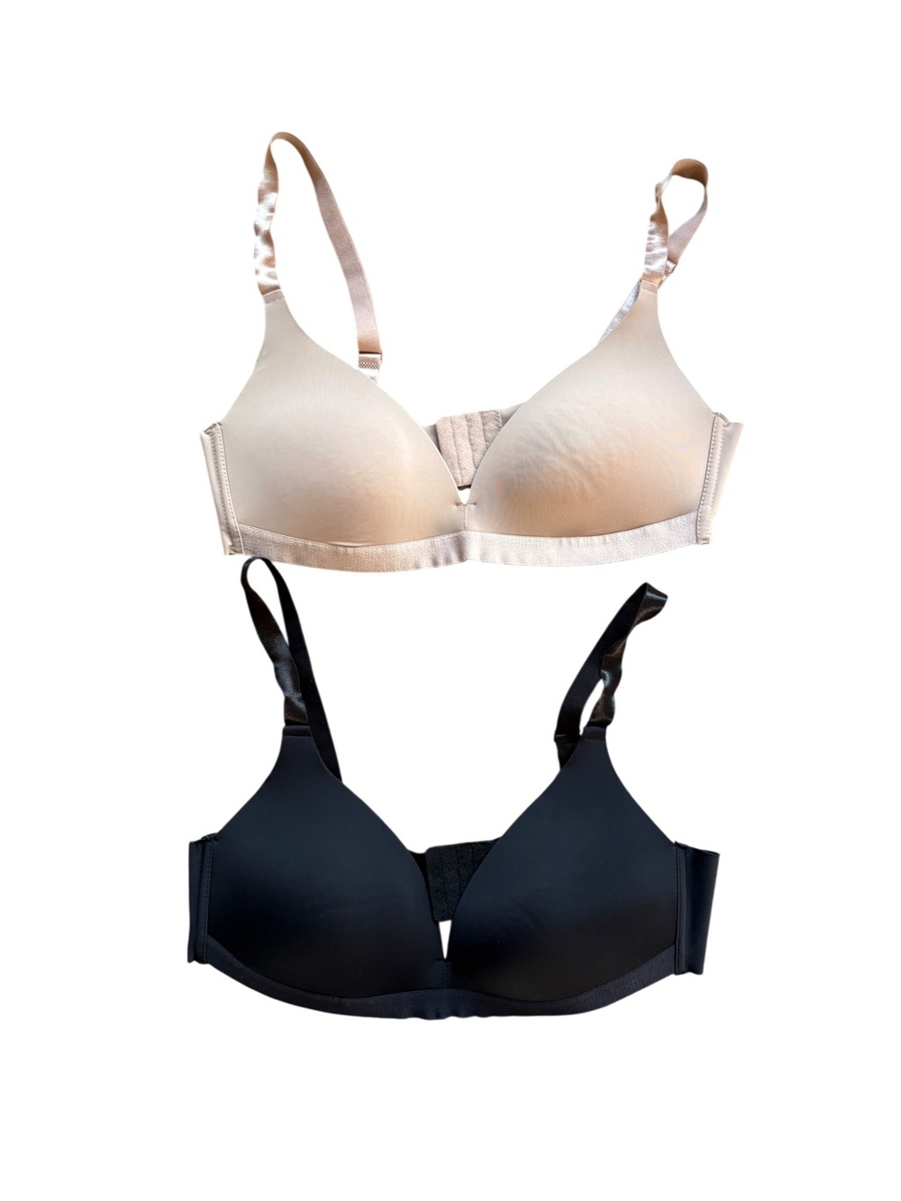 2-Pack STRM Line Minimizer Wireless Bras Black Nude 40C